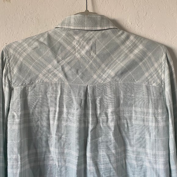 Rails Womens Hunter Top Seafoam Button Down Size XXS Casual Long Sleeve Plaid - Picture 9 of 11